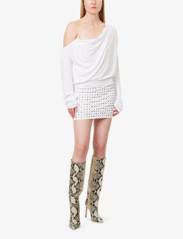Arina Studded Jersey Mini Dress