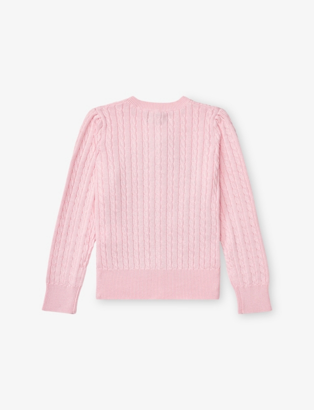 Mini-Cable Cotton Knit Cardigan 3-6 Years