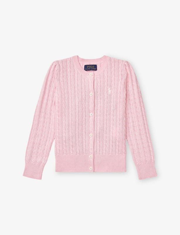 Mini-Cable Cotton Knit Cardigan 3-6 Years