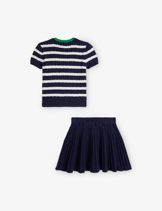 Girls' Striped Two-Piece Cotton Set