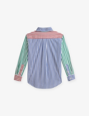 POLO RALPH LAUREN: Striped Cotton Poplin Shirt 4-7 Years