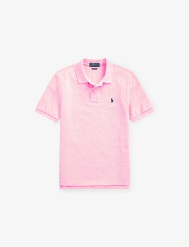Boys' Logo-Embroidered Short-Sleeve Cotton-Mesh Polo Shirt
