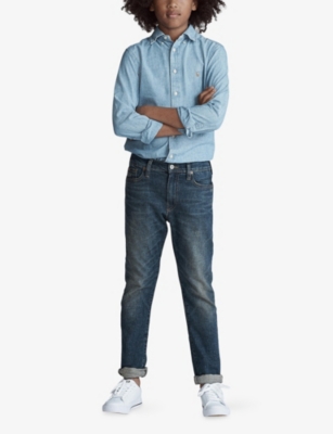 POLO RALPH LAUREN: Cotton Chambray Shirt 6-14 Years