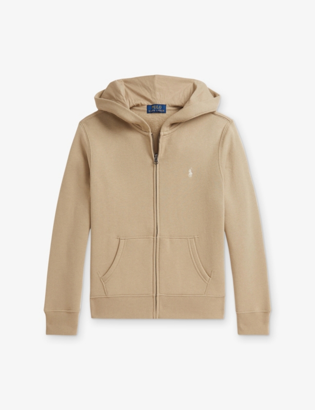 Logo-Embroidered Zip-Up Cotton-Blend Hoody 6-13 Years