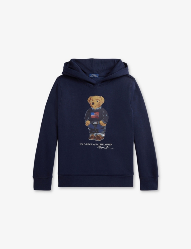 Boys' Polo Bear Hooded Cotton-Blend Hoody