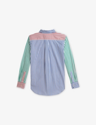 POLO RALPH LAUREN: Striped Cotton Poplin Shirt 7-14 Years