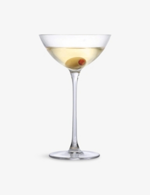 Nude Clear Savage Crystal Coupetini Glasses Set Of Two In Transparent