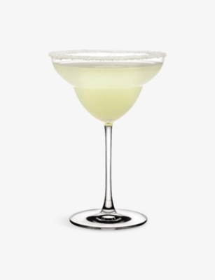 Nude Clear Vintage Crystal Margarita Glasses Set Of Two In Transparent