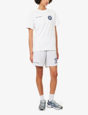Sporty And Rich Womens White Sporty & Rich For '47 X The New York Yankees World Series Round-neck Cotton-jersey T-sh In White