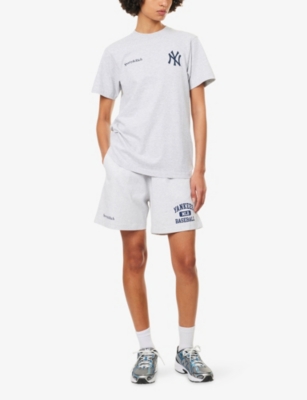 SPORTY & RICH: Sporty & Rich for '47 x The New York Yankees Yank Ivy Drawstring Cotton-Jersey Shorts