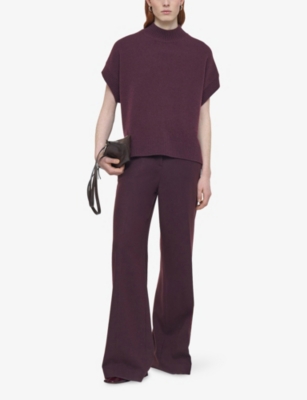 JOSEPH: Short-Sleeved Knitted Cashmere Top