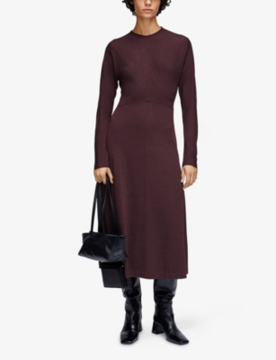 JOSEPH: Batwing-Sleeved Jersey Midi Dress