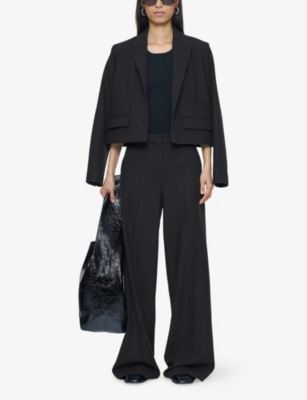 JOSEPH: Alana Wide-Leg Wool-Blend Trousers