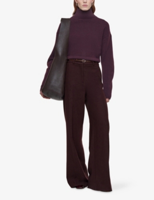 JOSEPH: Alana Wide-Leg Wool-Blend Trousers