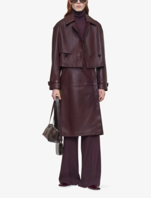 JOSEPH: Blaise Double-Breasted Leather Jacket