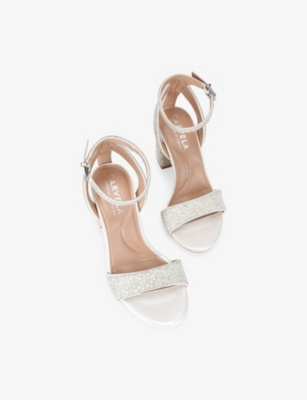 Carvela Womens White Kianni Wide-fit Heeled Sandals Eur 39 / 6 Uk In White
