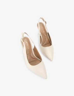 CARVELA: Corletta Wide-Fit Heeled Faux-Leather Sling-Backs