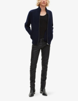 THE KOOPLES: High-Neck Zip-Up Stretch-Knit Cardigan