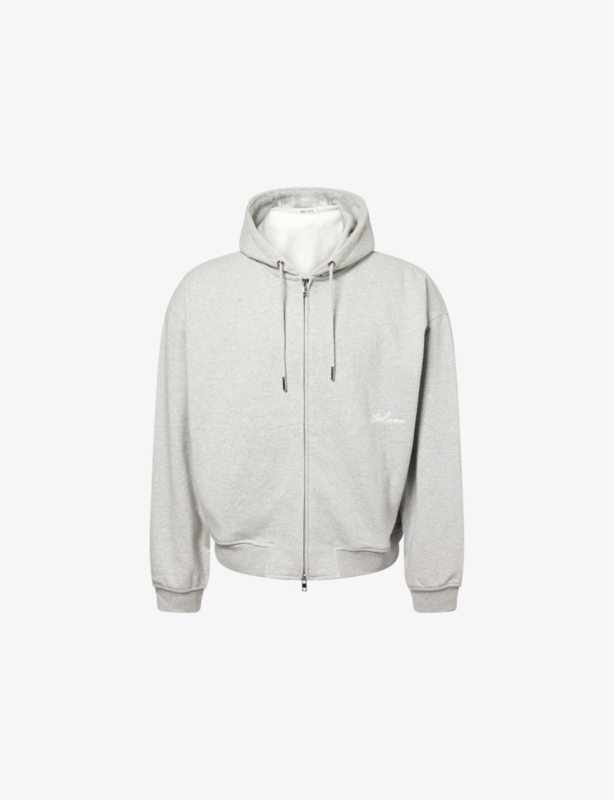Embroidered-Logo Relaxed-Fit Cotton-Jersey Hoody