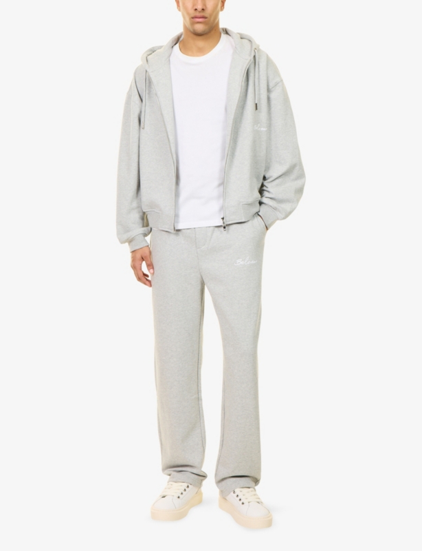 Logo-Embroidered Straight-Leg Cotton-Jersey Jogging Bottoms