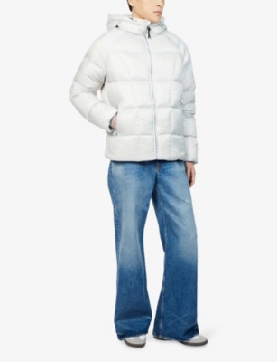 Belier Mens Ripstop Down Filled Puffer Jacket Dove Grey Xxl In White