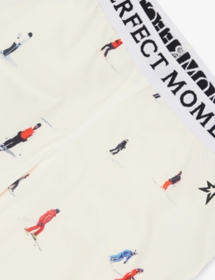 Perfect Moment Thermal Graphic-print Woven Leggings 6-14 In Neutral