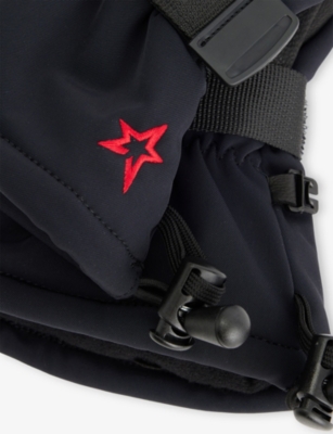 Perfect Moment Davos Padded Woven Mittens 6-8 Years Black In Gray