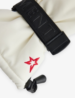 PERFECT MOMENT: Davos Embroidered-Logo Woven Mitts 6-8 years