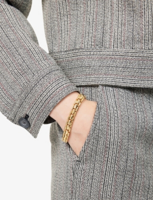 Jennifer Gibson Jewellery Womens Pre-loved Chunky Gatelink Gold-plated Metal Bracelet In Gold