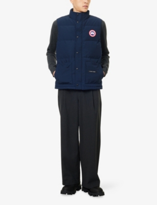 Canada Goose Mens Atlantic Navy Freestyle Sleeveless Shell-down Gilet In Blue