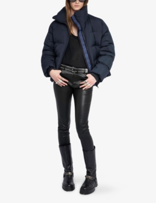 Zadig & Voltaire Womens Encre Kian Padded Shell Jacket In Black