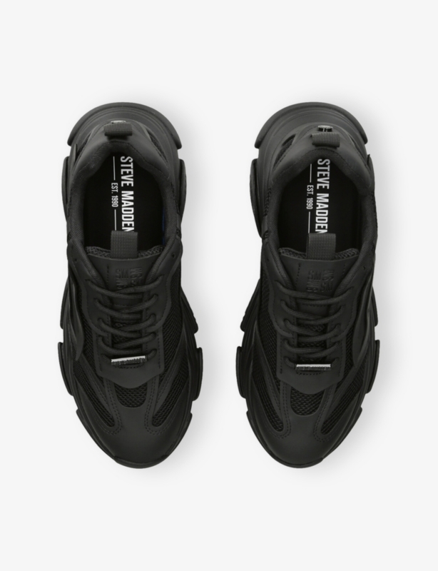 Possess Chunky Mesh And Faux-Leather Trainers