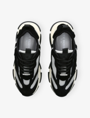 Steve Madden S Black Possess Chunky Mesh And Faux-leather Trainers Eur 41 / 7 Uk In Black