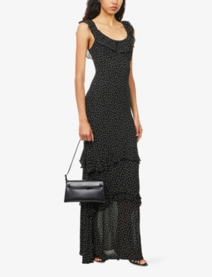 REFORMATION: Tripoli Ruffled Woven Maxi Dress