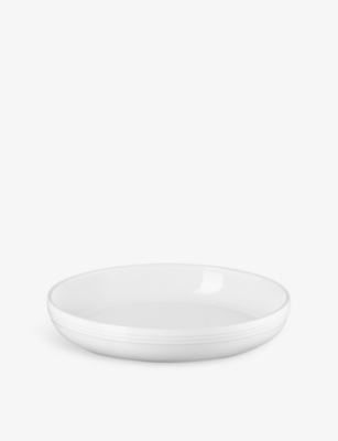 Le Creuset White Stoneware Coupe Pasta Bowl 22cm In White