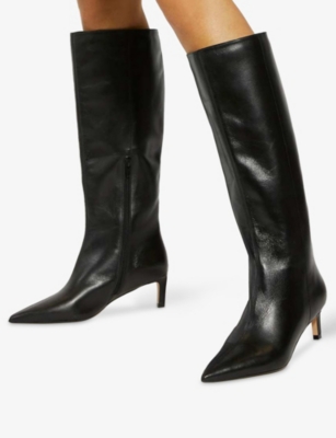 DUNE: Smoothly Leather Heeled Knee-High Boots