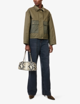 7 For All Mankind Womens Stormwave Slouchy Wide-leg Denim Jeans In Blue