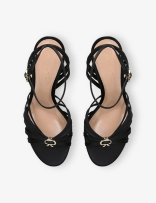 Gianvito Rossi Crepe Ankle-strap Platform Sandals In Black