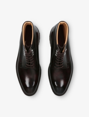 John Lobb Alder Burnished-leather Boots In Brown