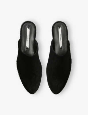 CHRISTEN: Elipse Pony Hair-Leather Mules