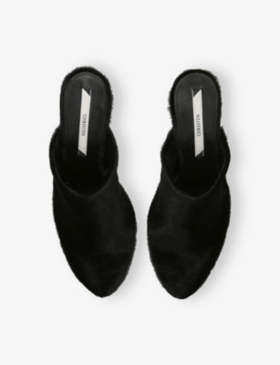 CHRISTEN: Elipse 75 Pony Hair-Leather Mules