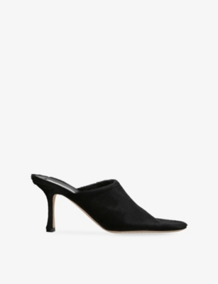 CHRISTEN: Elipse 75 Pony Hair-Leather Mules
