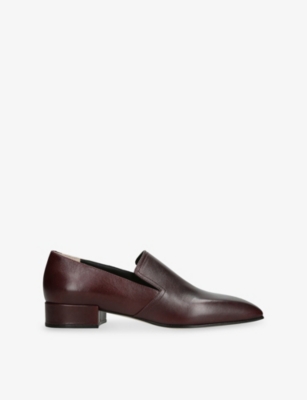 CHRISTEN: Classic Square-Toe Leather Loafers
