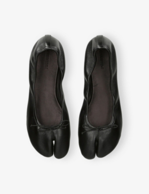 CHRISTEN: Tabi Leather Ballet Flats