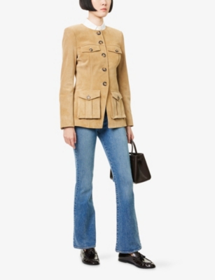 VERONICA BEARD: Beverly Flared Denim-Blend Jeans