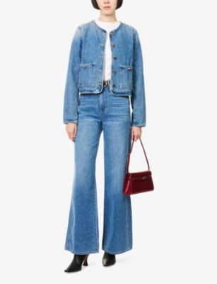 VERONICA BEARD: Andrea Round-Neck Denim Jacket