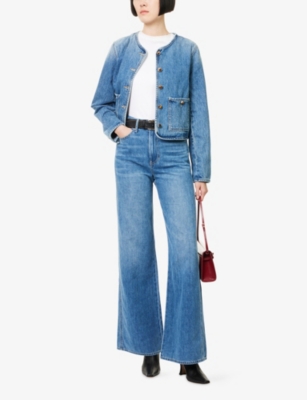 VERONICA BEARD: Taylor Wide-Leg Denim-Blend Jeans