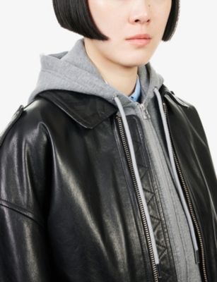 VERONICA BEARD: Oversized Dickey Stretch-Cotton Hoodie