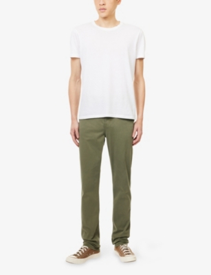 7 For All Mankind Ens  Slimmy Luxe-performance Stretch-denim Jeans In Gray