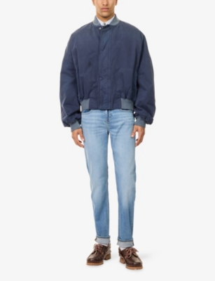 7 FOR ALL MANKIND: Slimmy Tapered-Leg Stretch-Denim Jeans